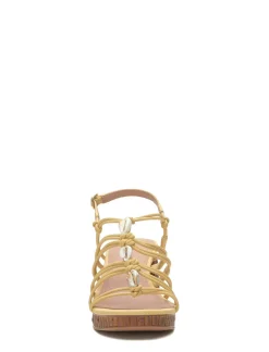 Lucky Brand bassie strappy shell block heel light yellow*WOMEN Shoes