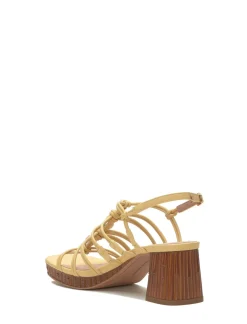 Lucky Brand bassie strappy shell block heel light yellow*WOMEN Shoes