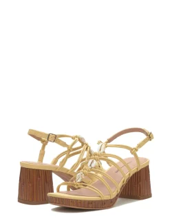 Lucky Brand bassie strappy shell block heel light yellow*WOMEN Shoes