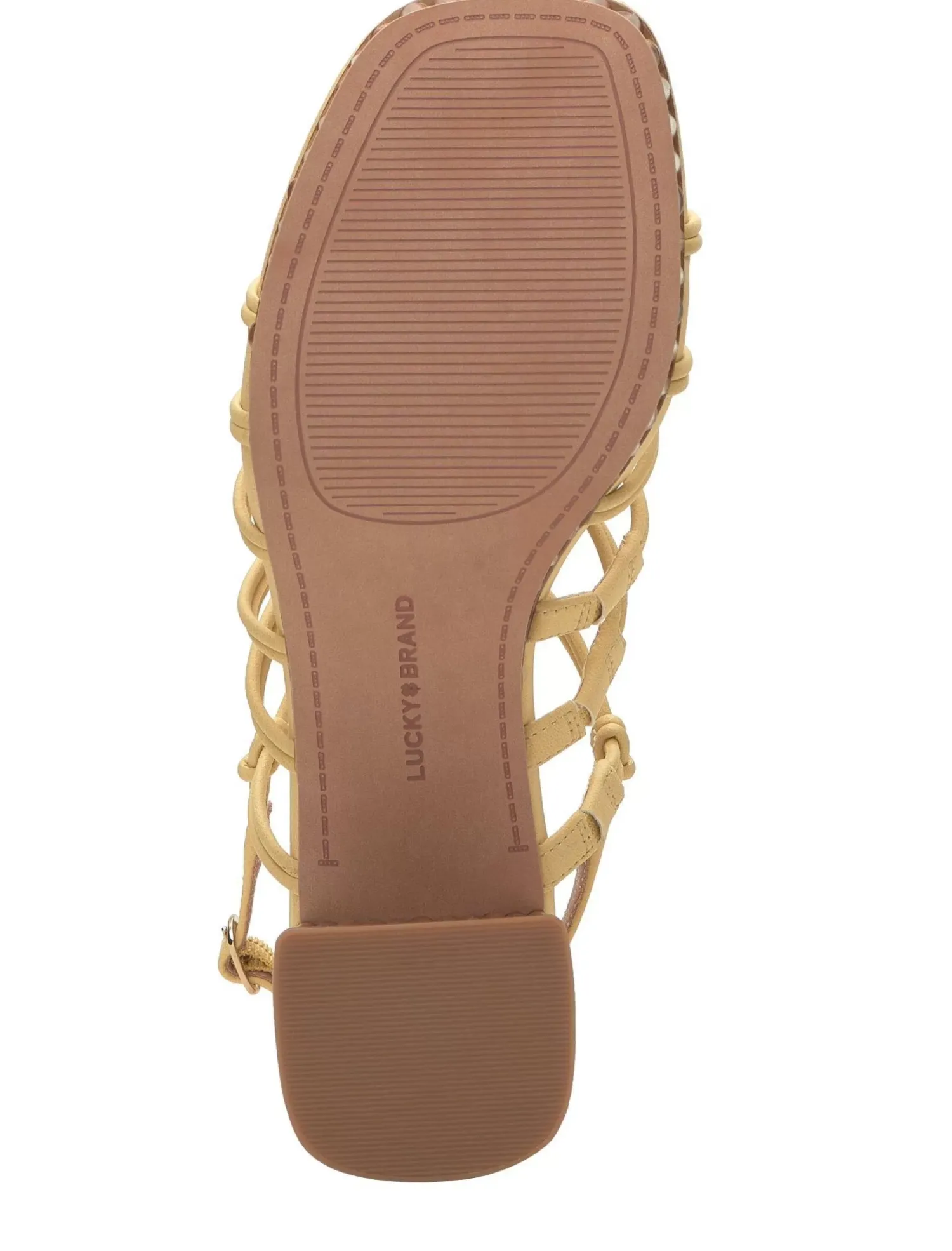 Lucky Brand bassie strappy shell block heel light yellow*WOMEN Shoes