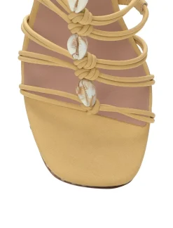 Lucky Brand bassie strappy shell block heel light yellow*WOMEN Shoes