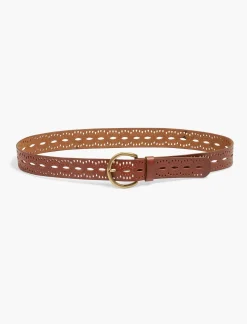 Lucky Brand beachwood cutout belt medium brown*WOMEN Belts