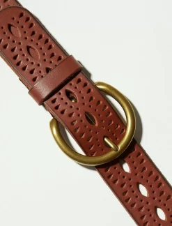 Lucky Brand beachwood cutout belt medium brown*WOMEN Belts