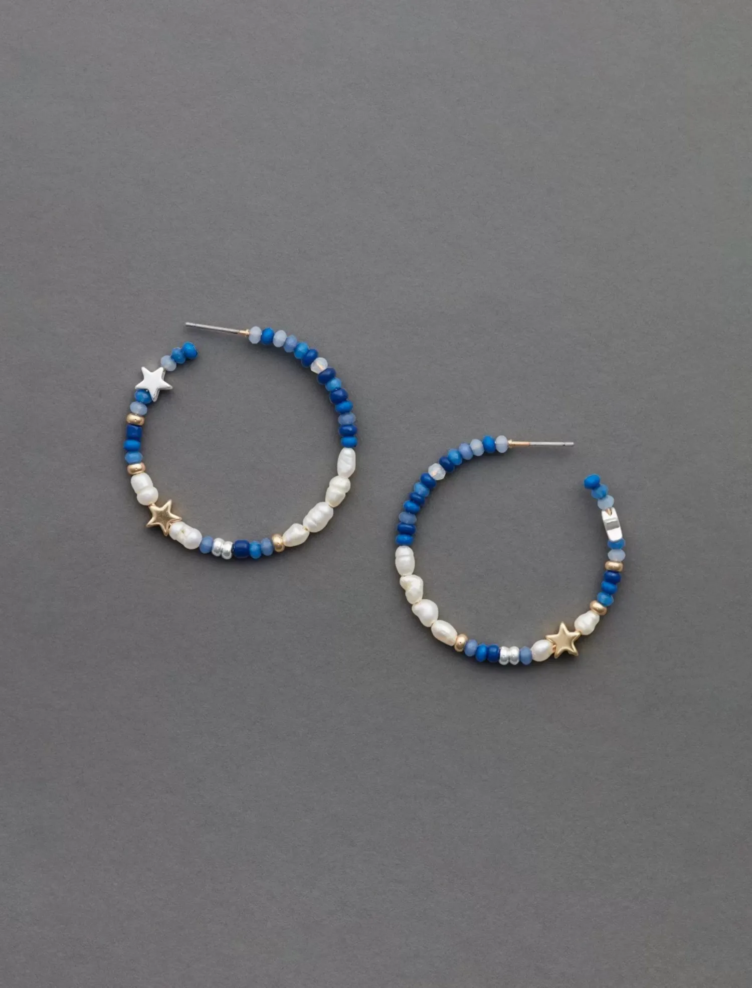 Lucky Brand beaded hoop earring two tone*WOMEN Jewelry