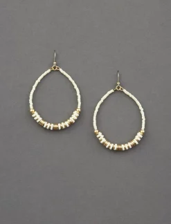 Lucky Brand beaded hoop earring gold*WOMEN Jewelry