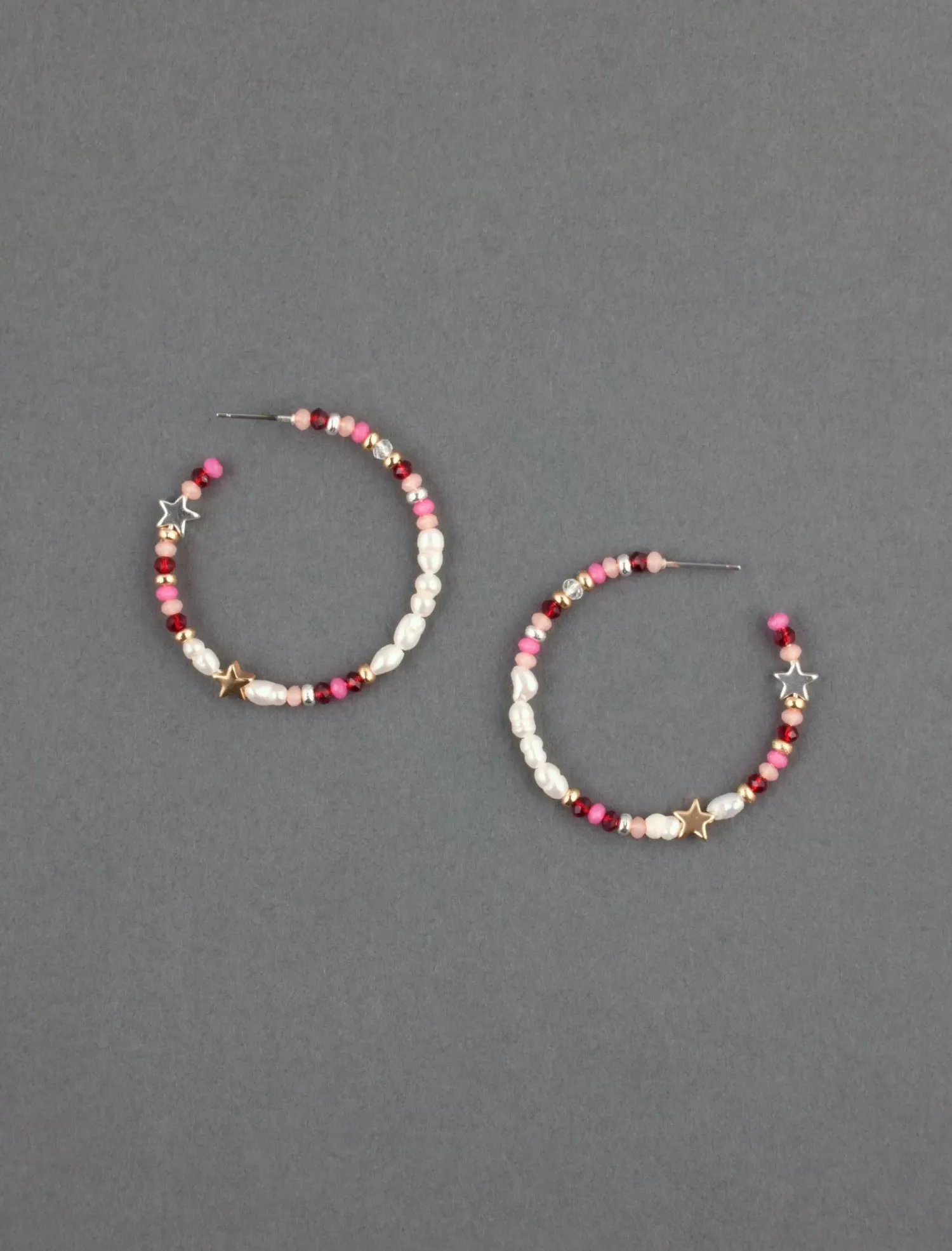 Lucky Brand beaded hoop earring two tone*WOMEN Jewelry