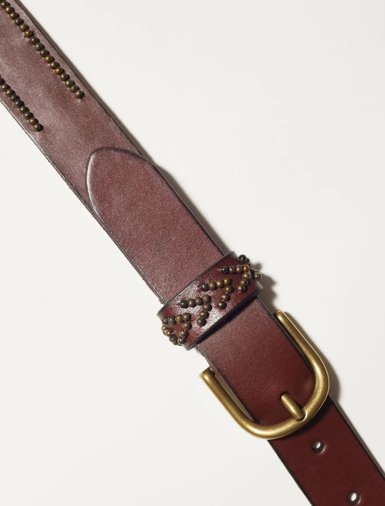 Lucky Brand beaded leather belt medium brown*WOMEN Belts