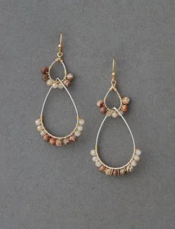 Lucky Brand beaded movement drop earring gold*WOMEN Jewelry
