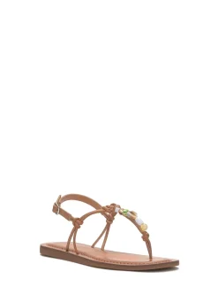 Lucky Brand beiwen strappy shell sandal open brown/rust*WOMEN Shoes