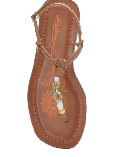Lucky Brand beiwen strappy shell sandal open brown/rust*WOMEN Shoes