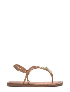 Lucky Brand beiwen strappy shell sandal open brown/rust*WOMEN Shoes