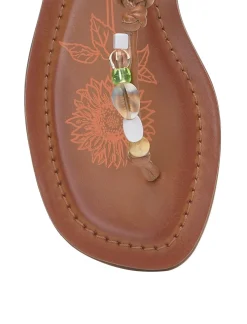 Lucky Brand beiwen strappy shell sandal open brown/rust*WOMEN Shoes