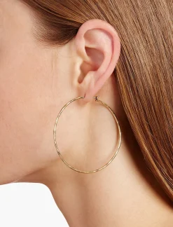 Lucky Brand big hammered hoop earrings gold*WOMEN Jewelry