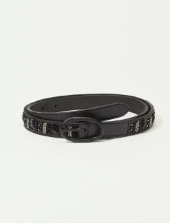 Lucky Brand multi beaded belt black*WOMEN Belts
