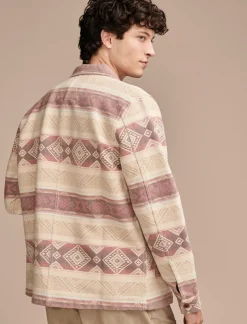 Lucky Brand blanket shirt jacket natural red multi*MEN Jackets & Outerwear