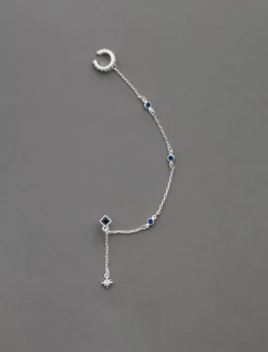 Lucky Brand blue ear cuff chain silver*WOMEN Jewelry