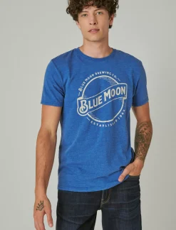 Lucky Brand blue moon tee monaco blue*MEN Graphic Tees