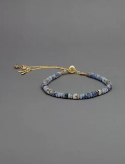 Lucky Brand blue stone beaded bracelet gold*WOMEN Jewelry
