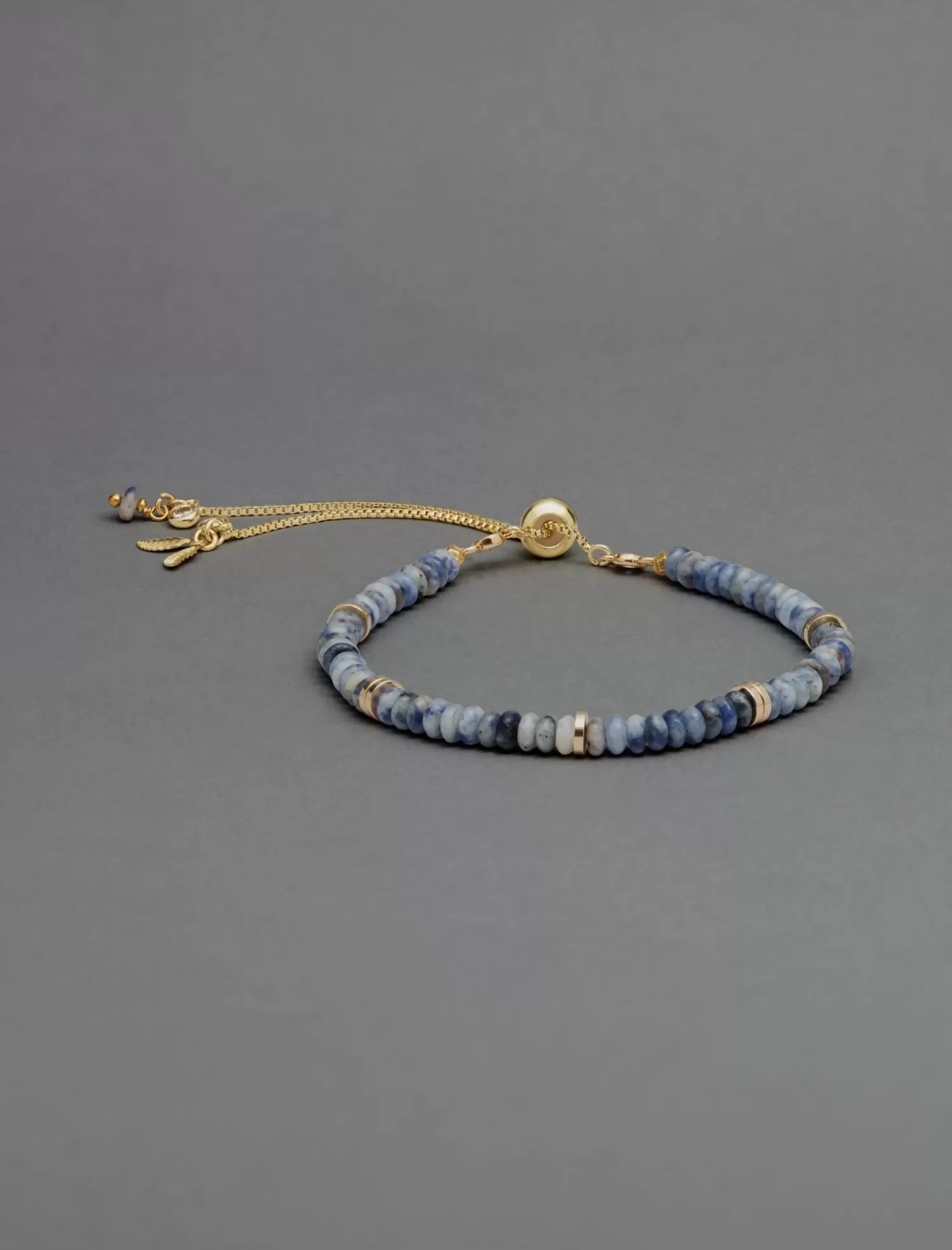Lucky Brand blue stone beaded bracelet gold*WOMEN Jewelry