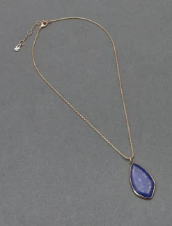 Lucky Brand blue stone pendant gold*WOMEN Jewelry
