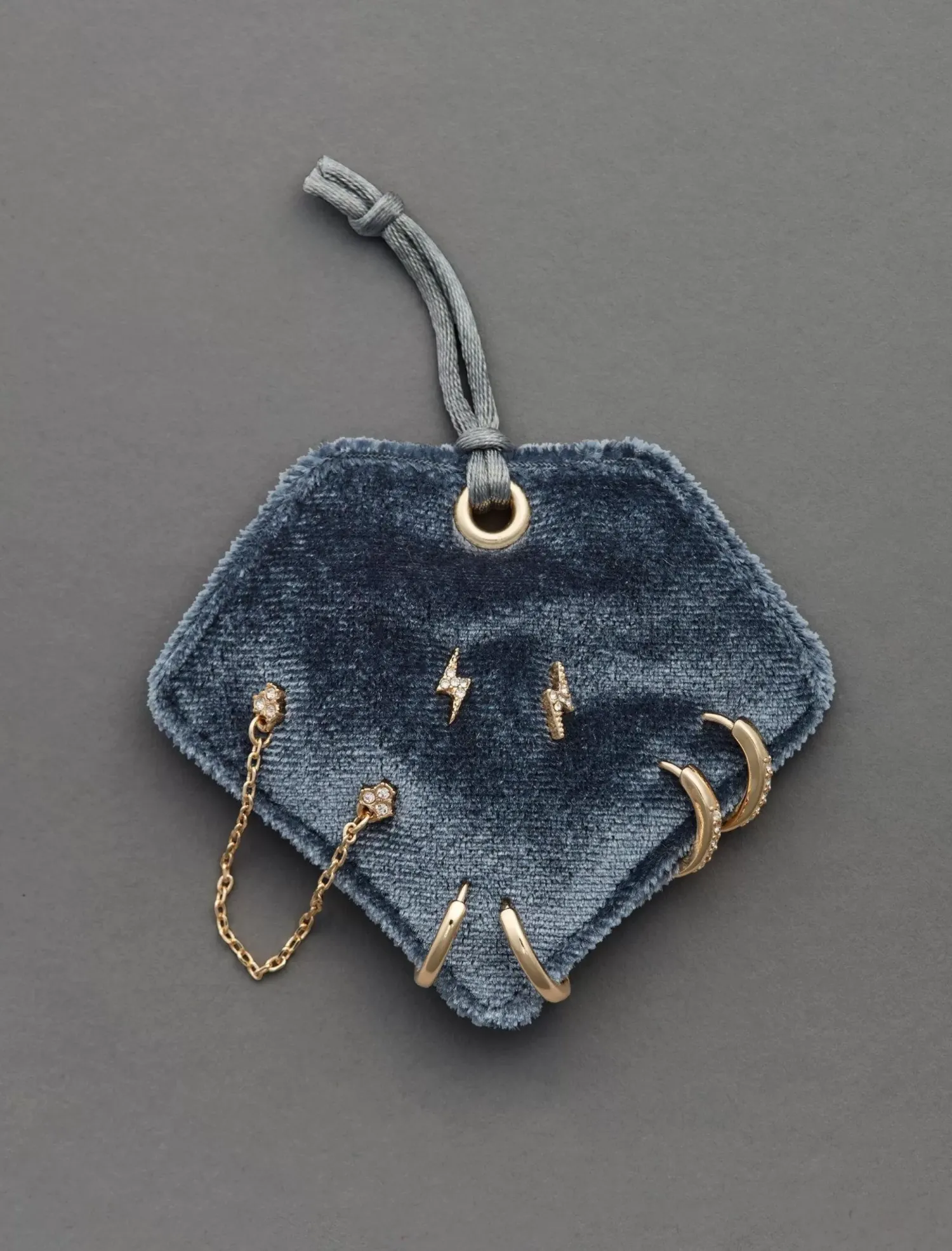 Lucky Brand blue stud hoop gift set gold*WOMEN Jewelry