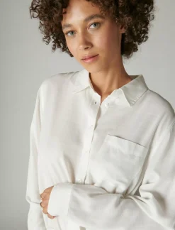 Lucky Brand boyfriend button-down shirt bright white*WOMEN Blouses