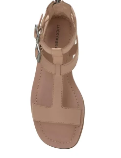Lucky Brand brelin buckle sandal open beige/khaki*WOMEN Shoes