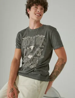 Lucky Brand broken wings records tee raven*MEN Graphic Tees