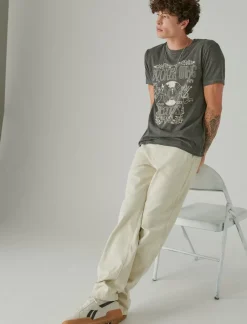Lucky Brand broken wings records tee raven*MEN Graphic Tees
