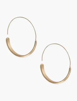 Lucky Brand brushed modern hoop earrings gold*WOMEN Jewelry