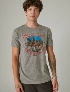 Lucky Brand bud clydesdales heather grey*MEN Graphic Tees