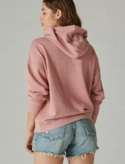 Lucky Brand butterfly floral motif pullover antler*WOMEN Activewear