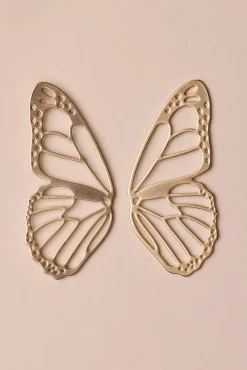 Lucky Brand butterfly wing earring gold*WOMEN Jewelry