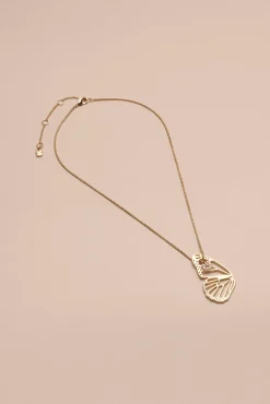 Lucky Brand butterfly wing necklace gold*WOMEN Jewelry