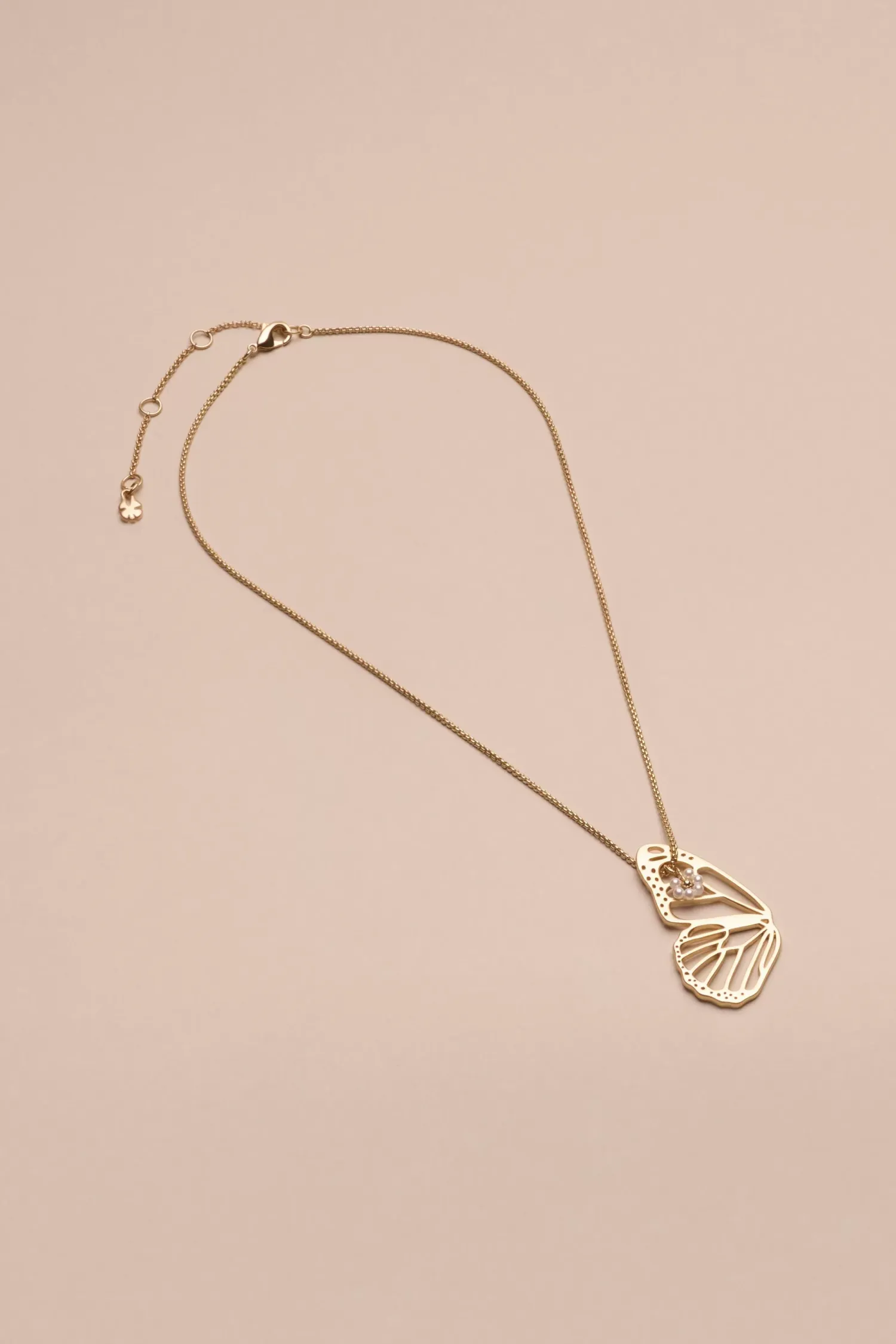 Lucky Brand butterfly wing necklace gold*WOMEN Jewelry