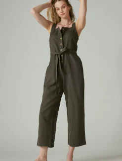Lucky Brand button front jumpsuit raven*WOMEN Jumpsuits & Overalls