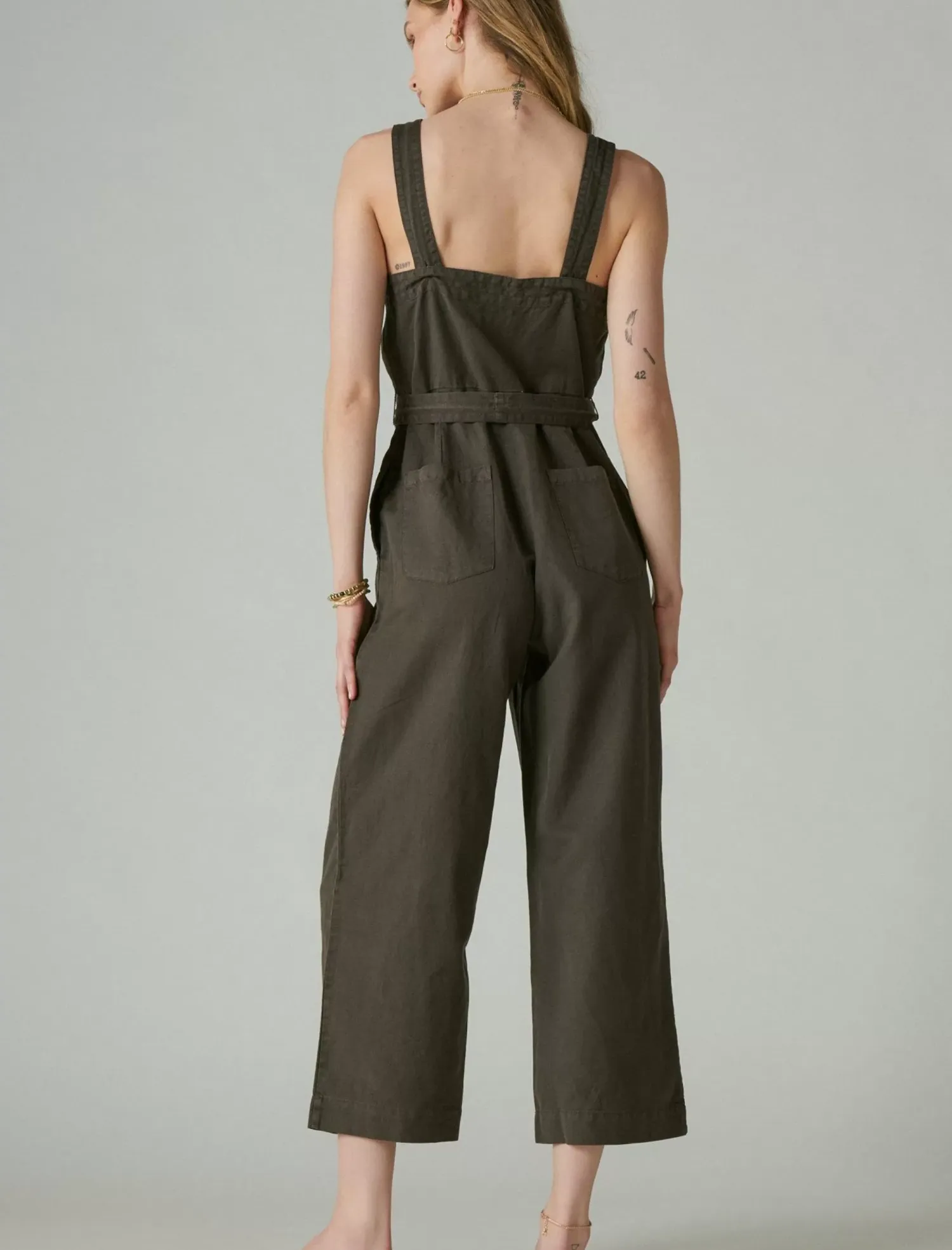 Lucky Brand button front jumpsuit raven*WOMEN Jumpsuits & Overalls