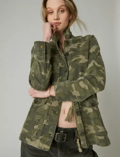 Lucky Brand camo printed utility jacket green multi*WOMEN Jackets & Outerwear