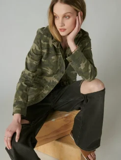 Lucky Brand camo printed utility jacket green multi*WOMEN Jackets & Outerwear