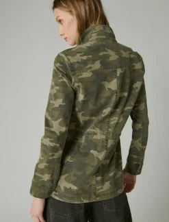 Lucky Brand camo printed utility jacket green multi*WOMEN Jackets & Outerwear