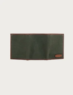Lucky Brand canvas with leather trim trifold wallet light green*MEN Bags & Wallets