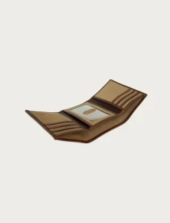 Lucky Brand canvas with leather trim trifold wallet natural*MEN Bags & Wallets