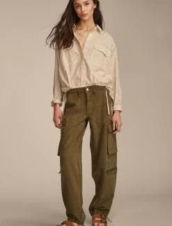 Lucky Brand cargo denim jean dark olive*WOMEN Pants|Jeans