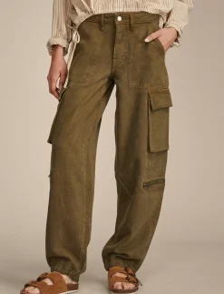 Lucky Brand cargo denim jean dark olive*WOMEN Pants|Jeans