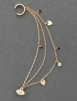 Lucky Brand celestial ear cuff chain gold*WOMEN Jewelry