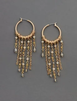 Lucky Brand chandelier fringe earring gold*WOMEN Jewelry