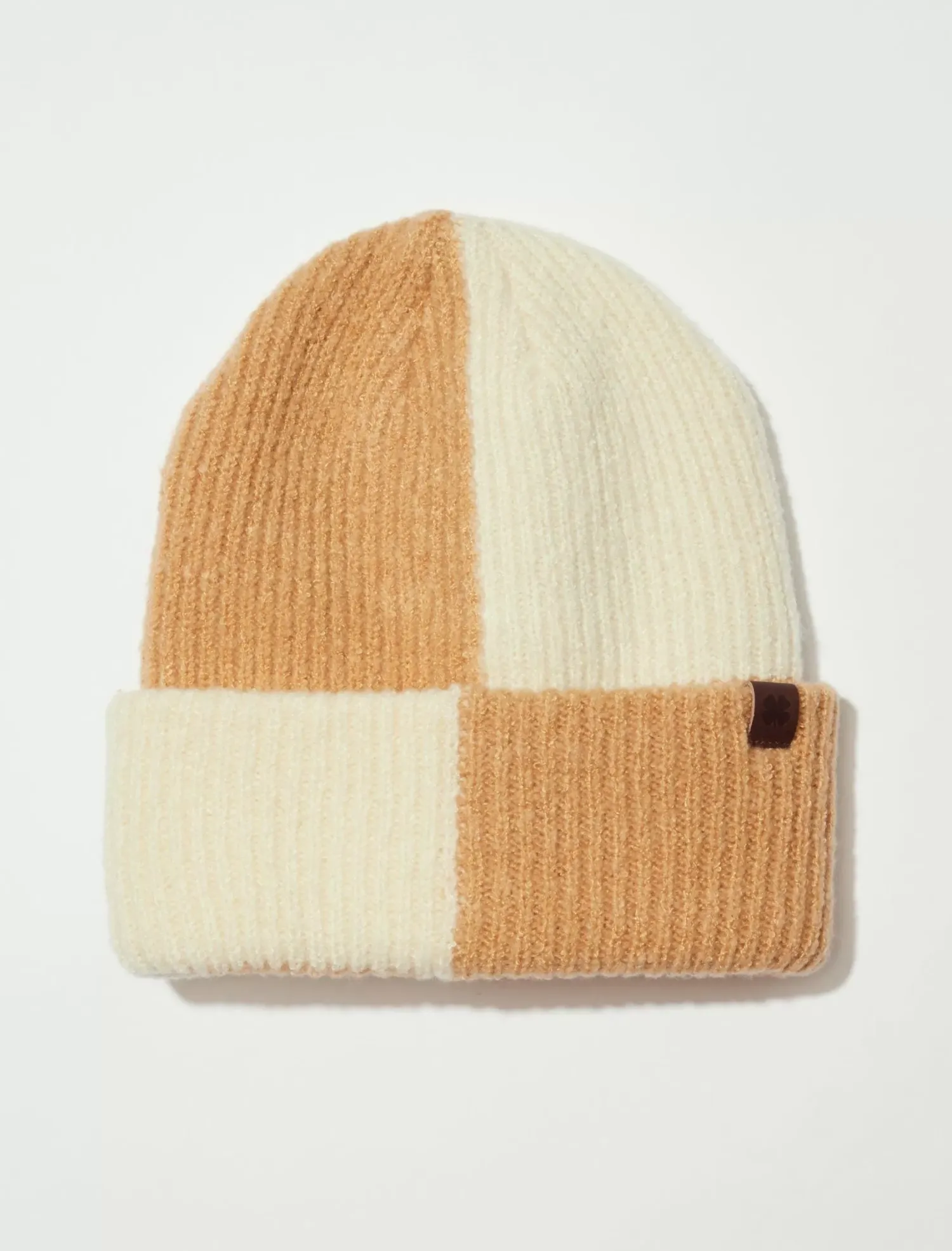 Lucky Brand checkered color block beanie medium beige*MEN|WOMEN Hats