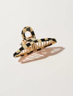 Lucky Brand checkered loop claw black*WOMEN Hair Accessories