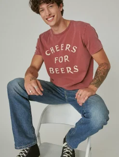 Lucky Brand cheers ruby wine*MEN Graphic Tees
