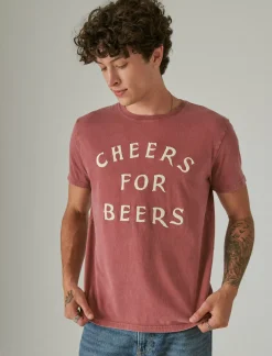 Lucky Brand cheers ruby wine*MEN Graphic Tees